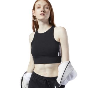 Reebok Meet You There Crop Top Damen - Schwarz - DE 305-ETF